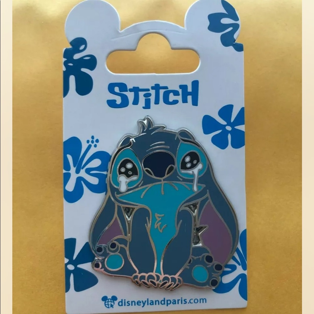 Disney Stitch Crying Pin Disneyland Lilo & Stitch Tears Sad Pin 2021 DLP DLRP